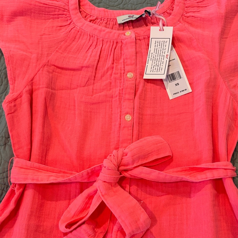 Vineyard Vines Coral Pink Tie-Waist-Firm price